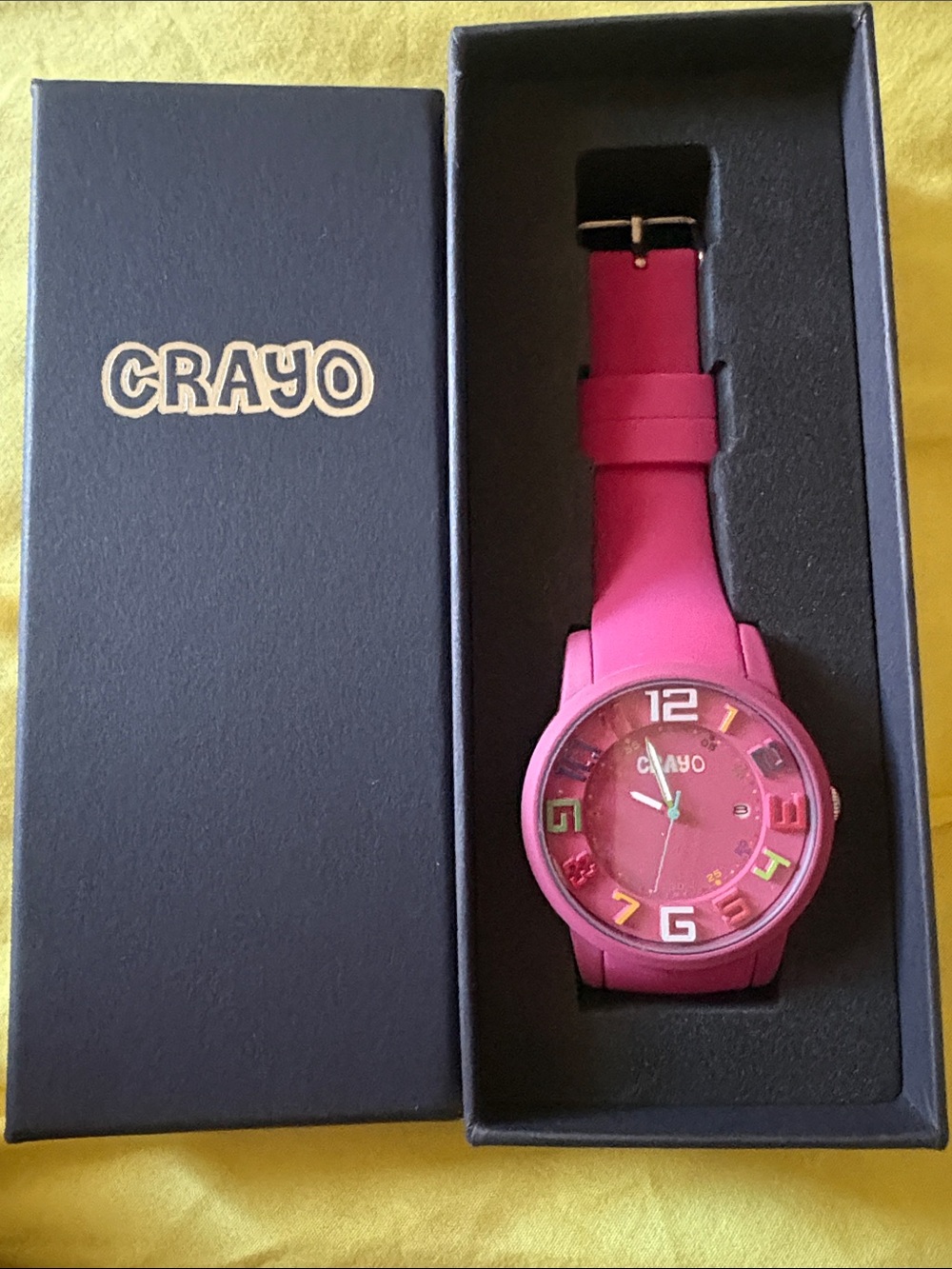 Kids Pink Silicone Watch - Bright Pink